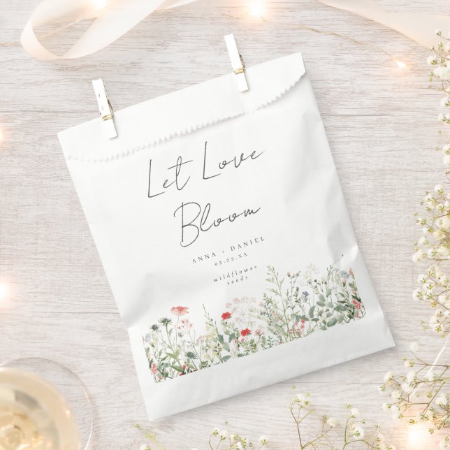 Wildflower Seeds Wedding Favor Bag (Clipped)