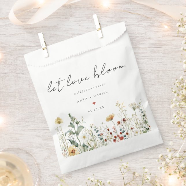 Wildflower Seeds Wedding Favor Bag (Clipped)