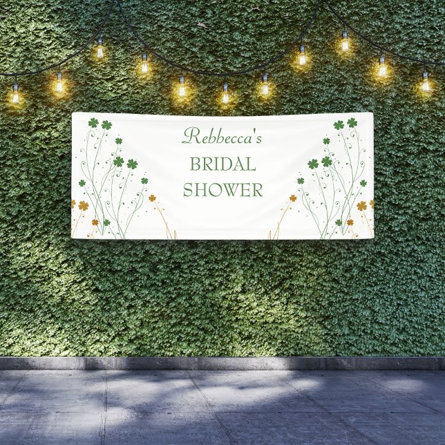 Wildflower Shamrocks Bridal Shower Welcome Banner (Creator Uploaded)