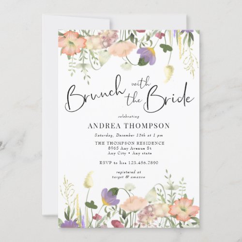 Wildflower Shower  Bridal Brunch Invitation