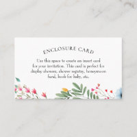 Wildflower Shower Enclosure Card