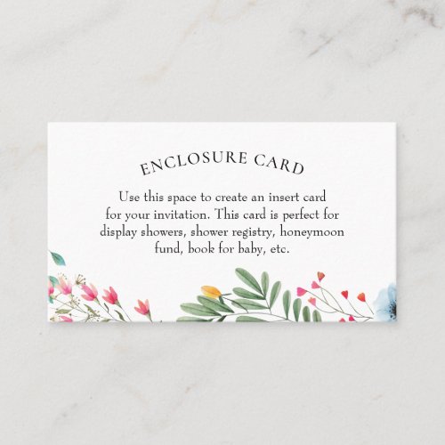 Wildflower Shower Enclosure Card