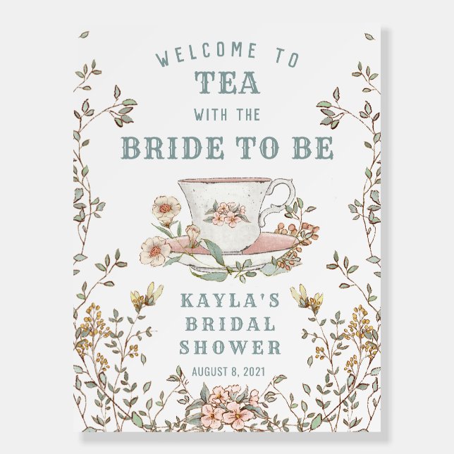 Wildflower  Shower Welcome Foam board Poster (Front)