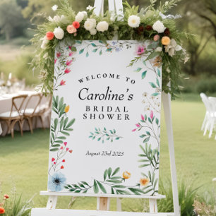 Wildflower Shower Welcome Sign
