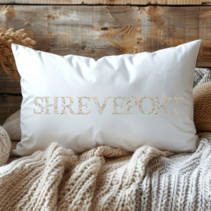 Wildflower Shreveport Louisiana State Lumbar Pillow