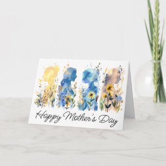 Wildflower Silhouette Mother's Day 