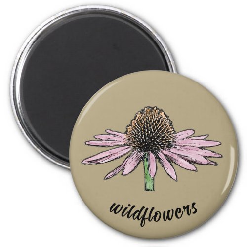 Wildflower Sketch Magnet