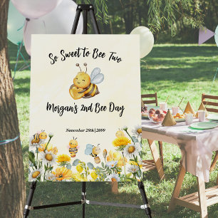 Wildflower So Sweet Bee Two 2nd Bee Day Birthday Foam Board