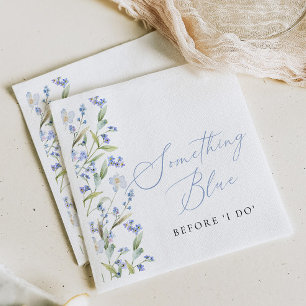 Wildflower Something Blue Bridal Shower Napkins