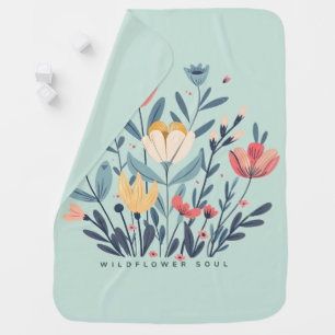 Wildflower Soul Boho Floral Botanical Baby Blanket