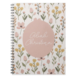 Wildflower Spiral Notebook Personalized Baby
