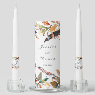 Wildflower Spirit Boho Wedding Unity Candle Set