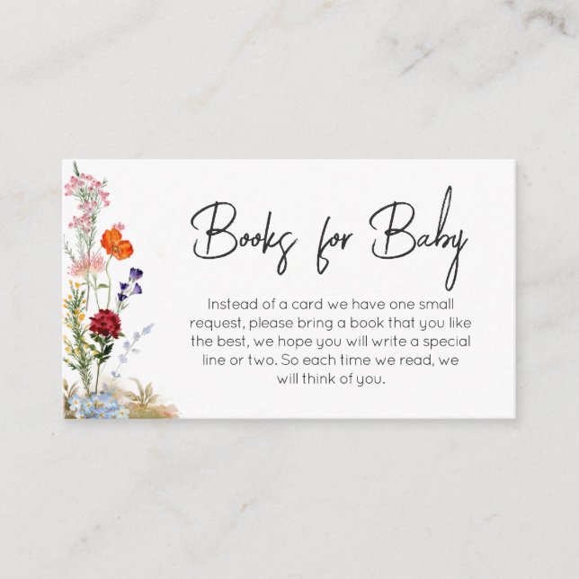 Wildflower Spring Baby in Bloom Books for Baby Enclosure Card (Front)