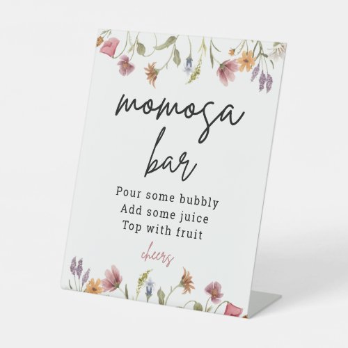 Wildflower Spring Baby Shower Momosa Bar Sign