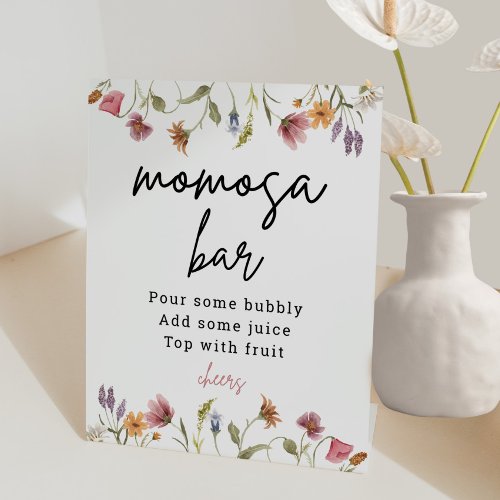 Wildflower Spring Baby Shower Momosa Bar Sign