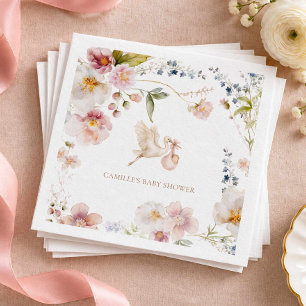 Wildflower Spring Baby Shower Napkins