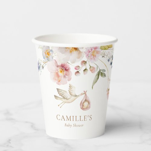 Wildflower Spring Baby Shower Paper Cups