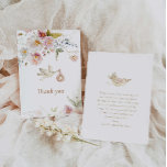Wildflower Spring Baby Shower Thank You Card<br><div class="desc">A special way to thank your guests for making your baby shower extra special. This wildflower thank you card includes a warm and heartfelt message of thanks. All lettering is editable - click the "Customize Further" button to edit. Matching items in our store Cava Party Design.</div>