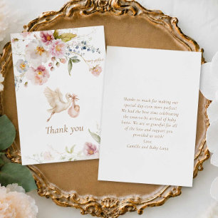 Wildflower Spring Baby Shower Thank You Card