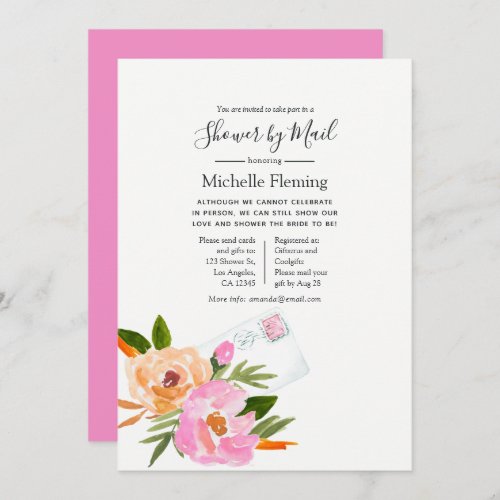 Wildflower Spring Bridal or Baby Shower by Mail Invitation