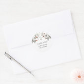 Wildflower Spring Bridal Shower Classic Round Sticker (Envelope)