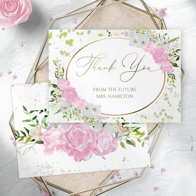 Wildflower Spring Bridal Shower Thank You Cards (Creator Uploaded)