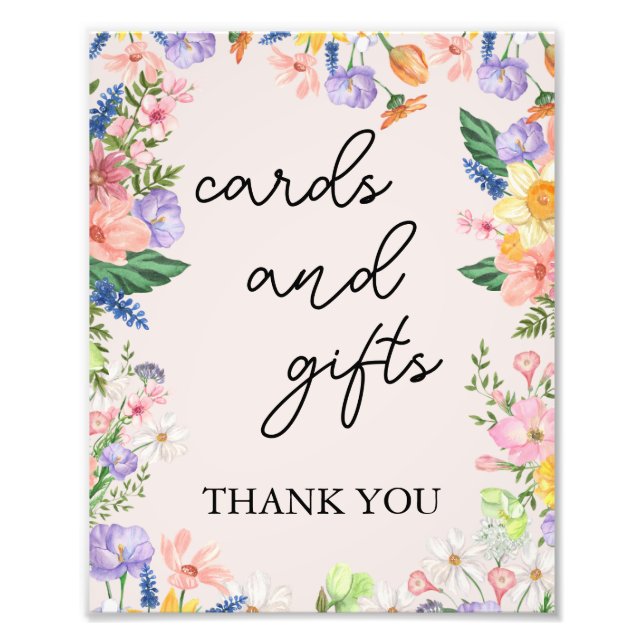 Wildflower Spring Cards and Gifts Sign Card (Front)