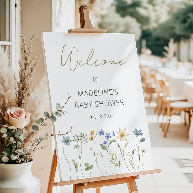 Wildflower Spring Floral Baby Shower Welcome Foam Board (Creator Uploaded)