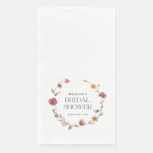 Wildflower Spring Floral Bridal Shower Paper Guest Towels