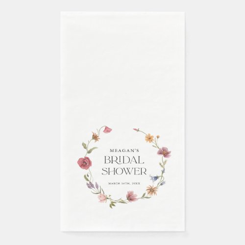 Wildflower Spring Floral Bridal Shower Paper Guest Towels