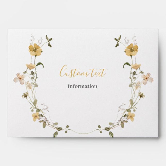 Wildflower Spring floral Envelope (Front)