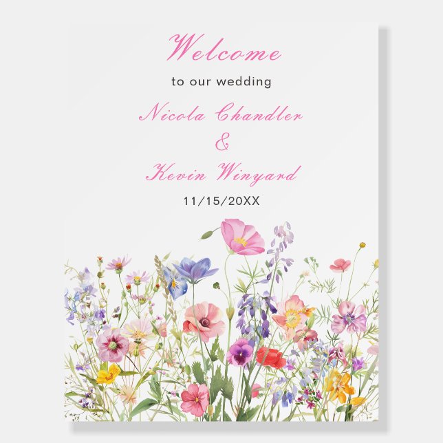 Wildflower Spring Floral  Foam Board (Front)