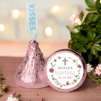 Wildflower Spring Floral Girl Baptism Party Hershey®'s Kisses®