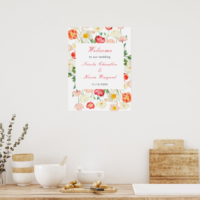 Wildflower Spring Floral  Poster (Kitchen)