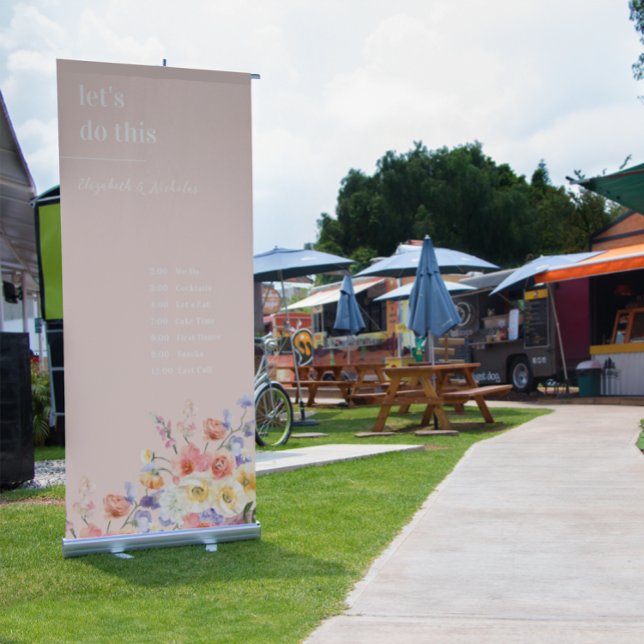 Wildflower | Spring Floral Wedding Welcome Retractable Banner (Creator Uploaded)
