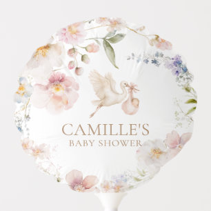 Wildflower Spring Girl Baby Shower Balloon
