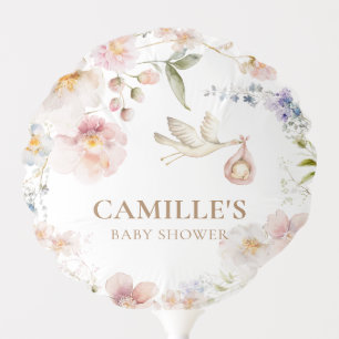 Wildflower Spring Girl Baby Shower Balloon