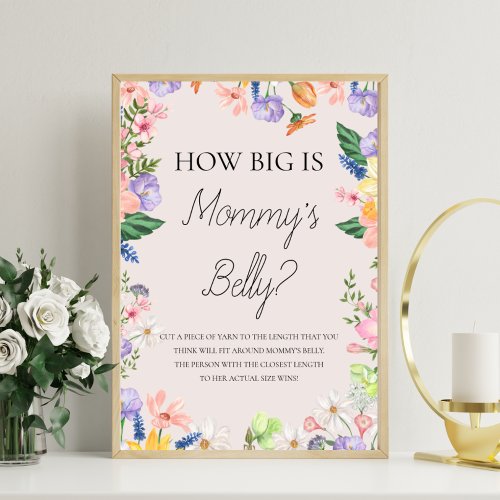 Wildflower Spring How Big Is Mommys Belly Game  Photo Print