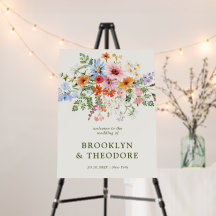 Wildflower Spring Meadow Garden Wedding Welcome