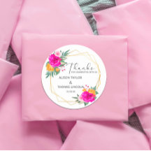 Wildflower Spring Thanks Classic Round Sticker