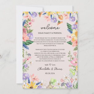 Wildflower Spring Welcome Letter & Timeline Card