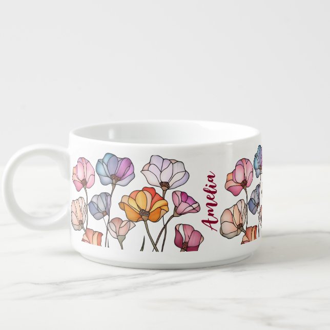 Wildflower Stained Glass Bowl (Right)