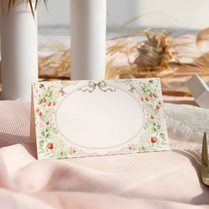 Wildflower Strawberry Place Card
