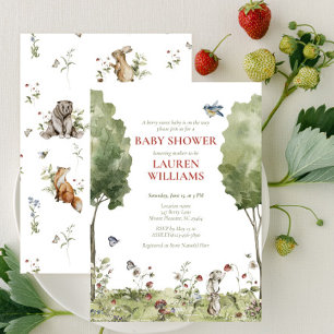 Wildflower Strawberry Summer Baby Shower Invitatio Invitation