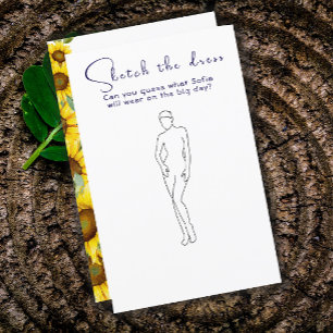 Wildflower sunflower bridal shower game dress