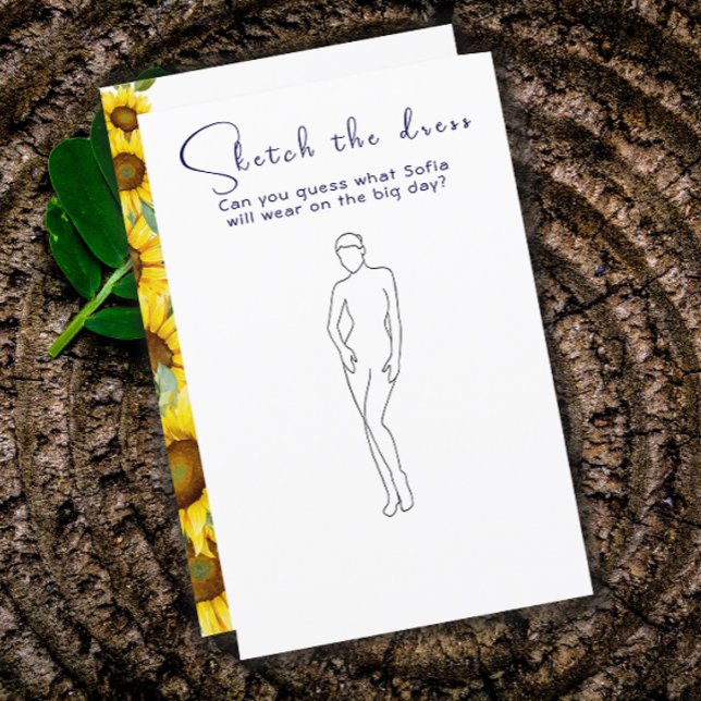 Wildflower sunflower bridal shower game dress (Creator Uploaded)