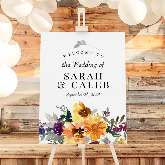 Wildflower Sunflower Wedding Welcome Sign (Creator Uploaded)