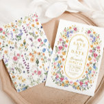 Wildflower Sweet 16 Quinceanera Save the Date Announcement Postcard<br><div class="desc">Impress your guests with this classy save the date card. The cheerful design features colorful watercolor wildflowers mixed with lush greenery foliage. Use the text fields to personalize the card with your own wording and details. The background color of the invite is set to white, but feel free to choose...</div>