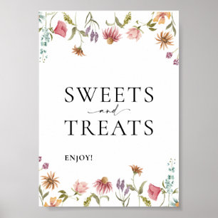 Wildflower Sweet and Treats Wedding Sign