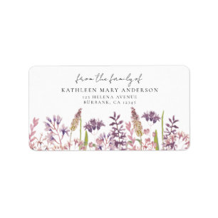 Wildflower Sympathy From the Family Of Label